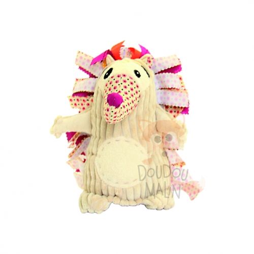 Les déglingos peluche hérisson pikos beige violet 